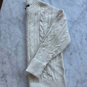 White Cable Knit Sweater